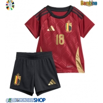 Maglie da calcio Belgio Orel Mangala #18 Prima Maglia Bambino Europei 2024 Manica Corta (+ Pantaloni corti)